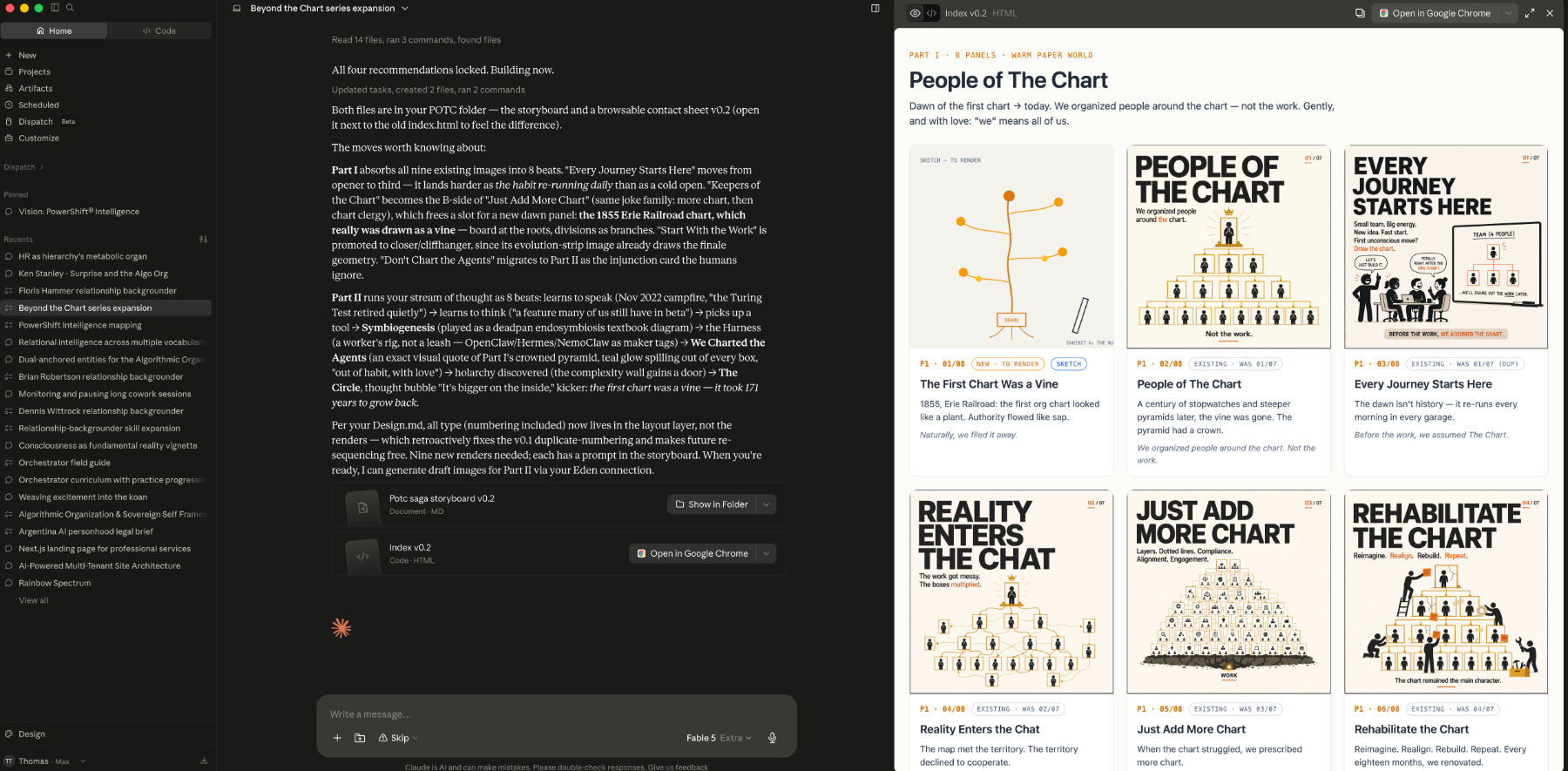Claude Desktop running real project work